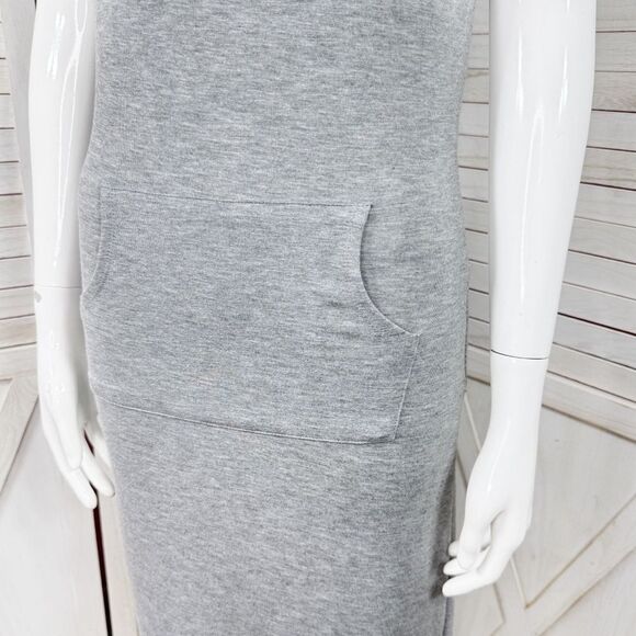 Active USA Sleeveless Hoodie Sheath Dress Grey Small - Picture 6 of 12